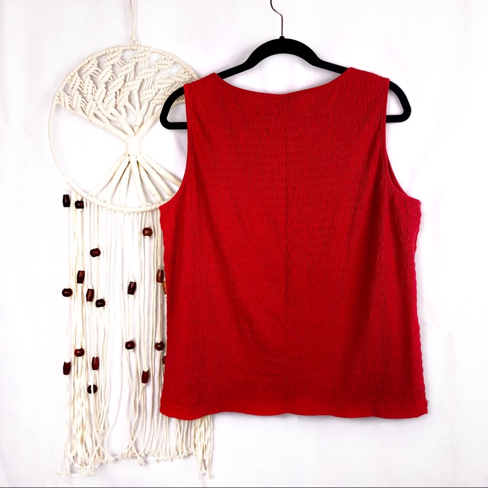 Charter Club Sleeveless Stretchy Tank Red/Orange - Picture 2 of 3